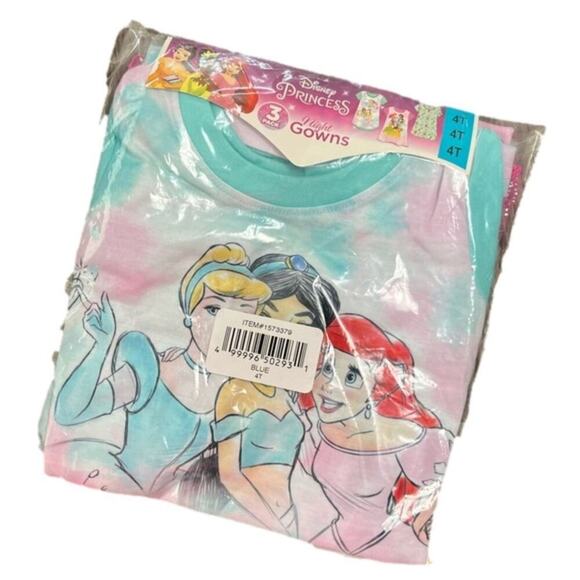 Disney Princess Girl's Pajamas Nightgowns 3 pack Size 4T NWT - Picture 2 of 7